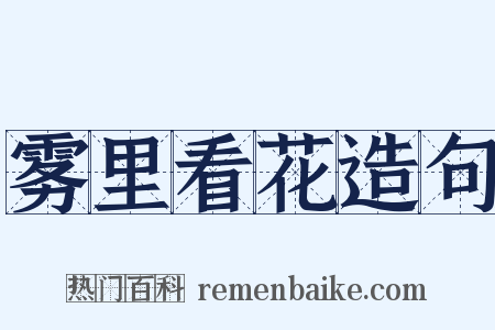 雾里看花造句是什么意思的图片